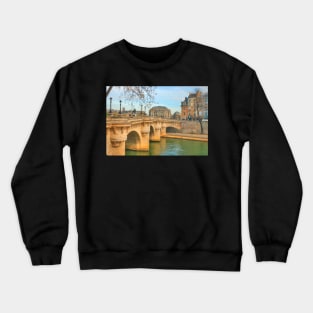 Pont Neuf .. Oldest Bridge Across The Seine Crewneck Sweatshirt